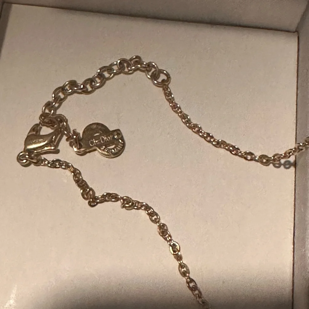 Rare❤️Vintage DIOR heart necklace gold tone Christian Dior pendant necklace - Picture 9 of 15
